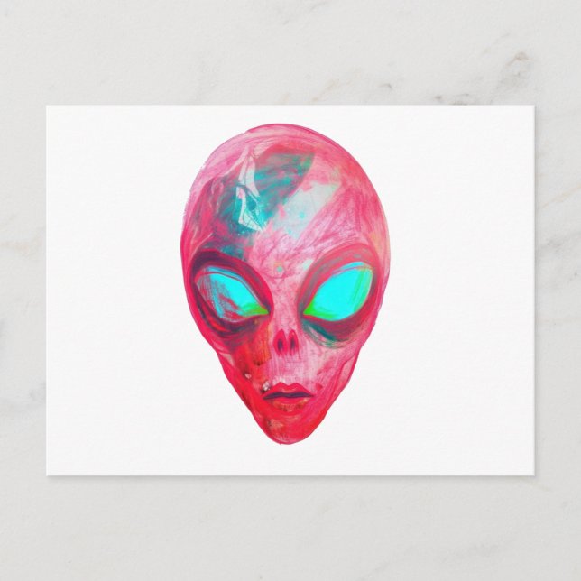 Alien ansikte mask vykort (Framsida)