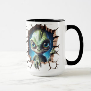 Alien ansikte mugg