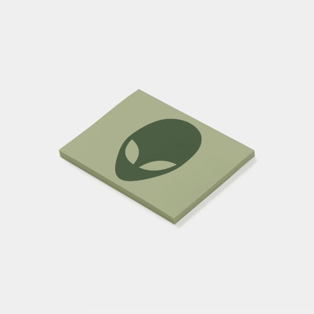 Alien Ansikte Post-it Block (Vinklad)