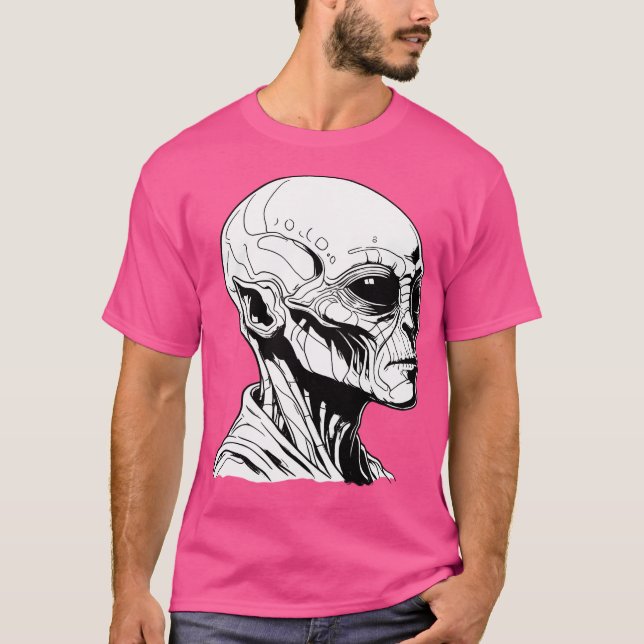 Alien Ansikte T Shirt (Framsida)