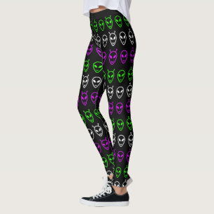 Alien Ansikte Trio Leggings