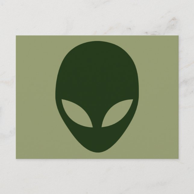 Alien Ansikte Vykort (Framsida)
