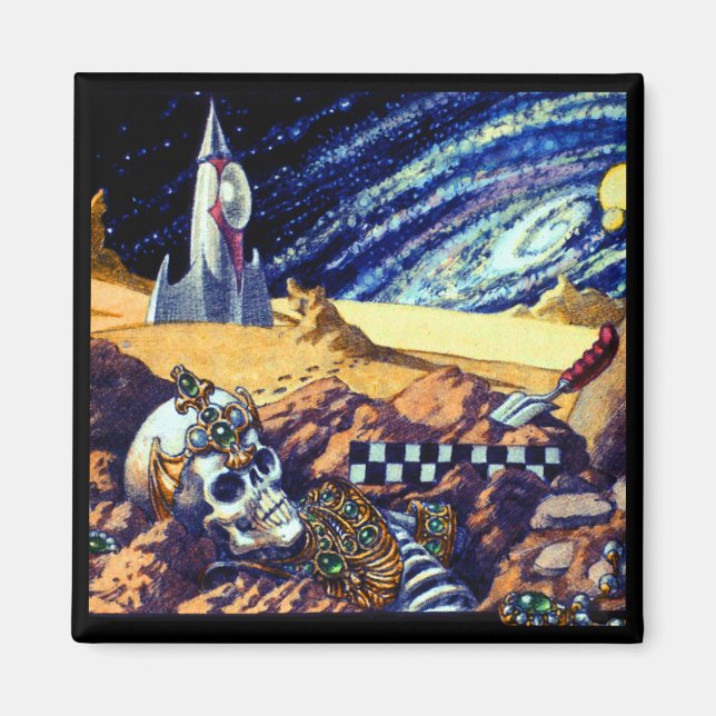 Alien Archeology Square Magnet (Framsidan)
