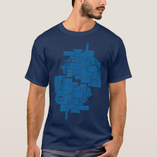 Alien Art-arkitektur: abstrakt blue maze på torg T Shirt
