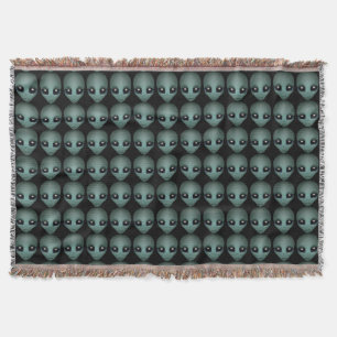 Alien Art Blanket E.T. Alien Grått Throw Blanket Mysfilt