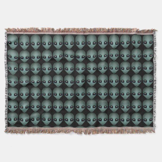 Alien Art Blanket E.T. Alien Grått Throw Blanket Mysfilt (Framsidan)