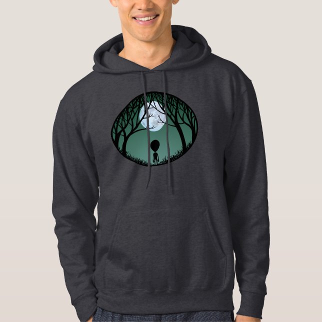 Alien Art Hooded Sweatshirt Alien Hoodie Shirts (Framsida)