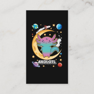Alien Axolotl Pastel Goth Space Crescent Visitkort