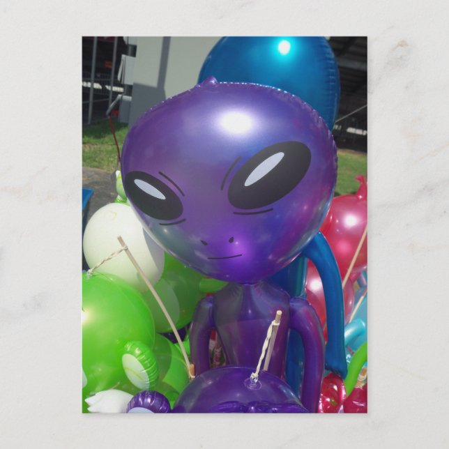 Alien Balloon Vykort (Framsida)