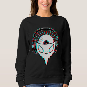 Alien Bära Headphone & Vinyl BPM Addict EDM Rave R T Shirt