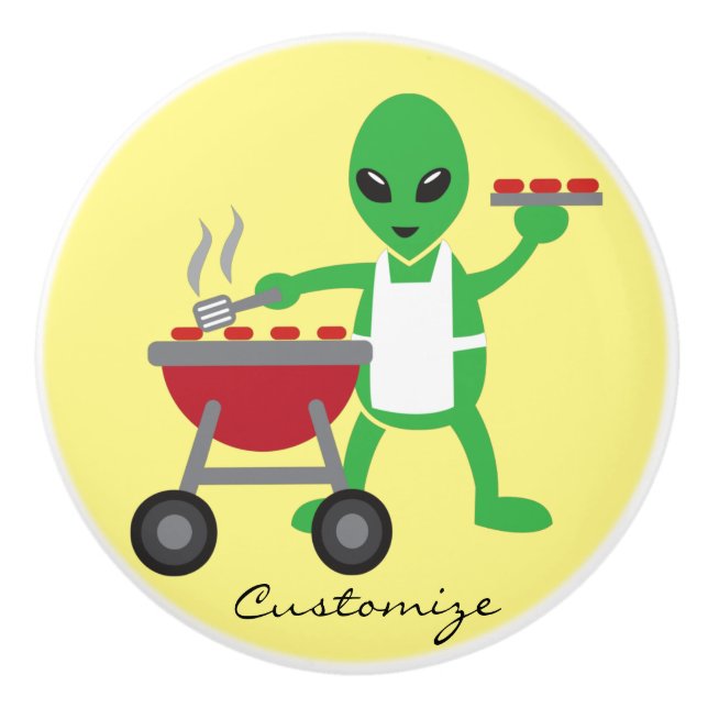 Alien Barbecue Cookout Thunder_Cove Knopp (Framsidan)