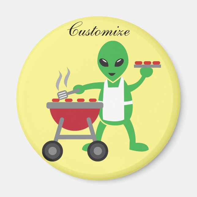 Alien Barbeque Cookout Thunder_Cove Magnet (Framsidan)
