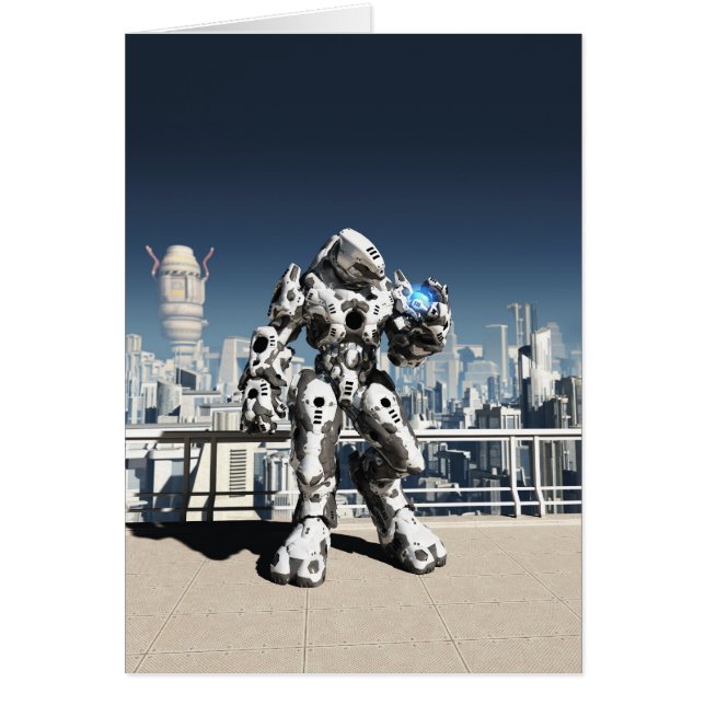 Alien Battle Droid - City Watch Hälsningskort (Framsidan)