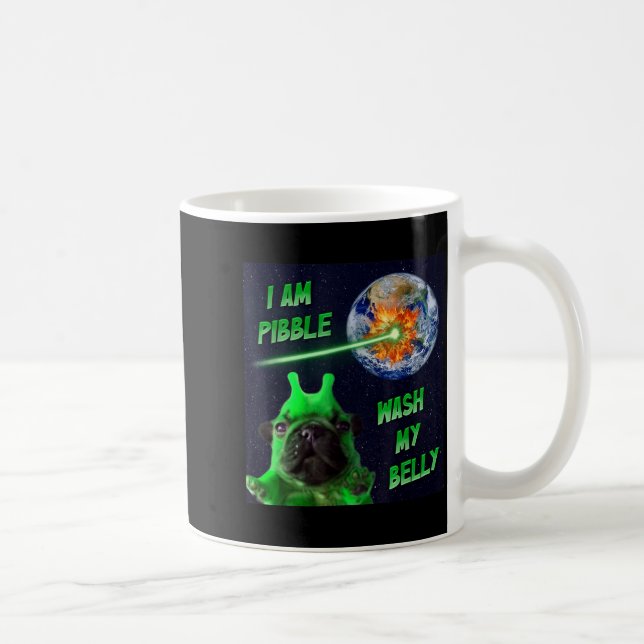 Alien Bble Funny Brainrot Dog Meme Space I Am Bble Kaffemugg (Höger)