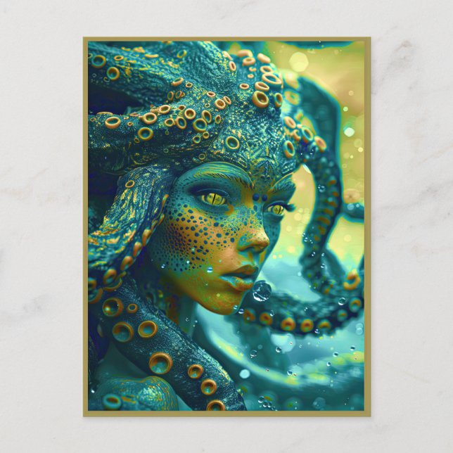 Alien Beauty från Vatten Planet Vykort (Framsida)