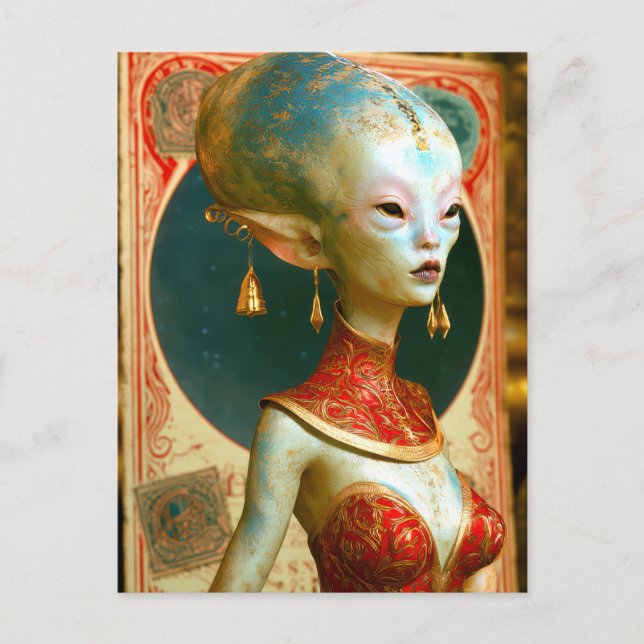 Alien Beauty - Nia Prime Vykort (Framsida)