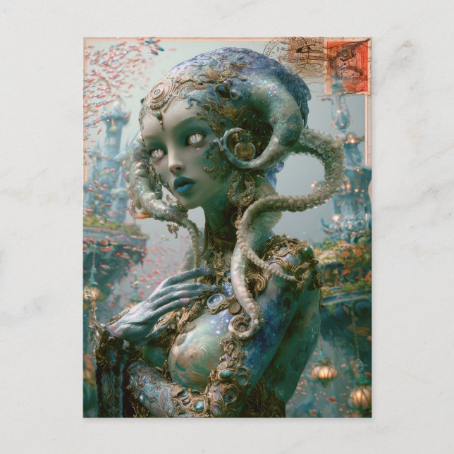 Alien Beauty - Sapphron Vykort (Framsida)