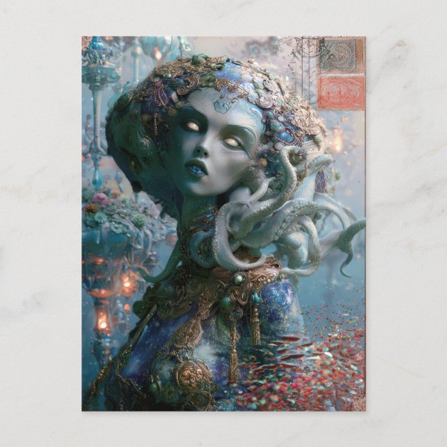Alien Beauty - Wavelett Vykort (Framsida)