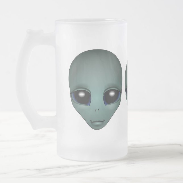 Alien Beer Mugg Extraterrestrial Kopp Alien Glass (Vänster)