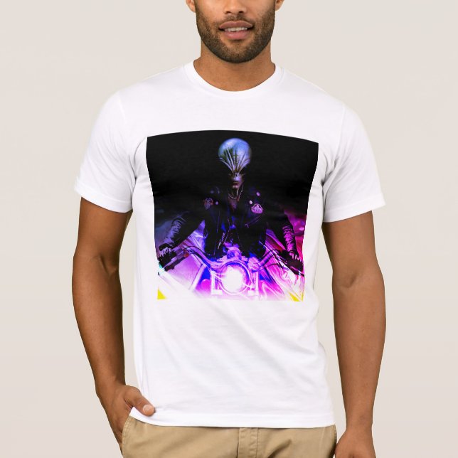 Alien-Biker (Dreamy-version) T Shirt (Framsida)