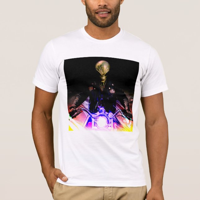 Alien Biker T Shirt (Framsida)