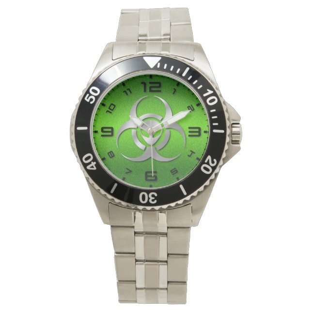 Alien BioHazard Grönt Steel Armbandsur (Framsida)