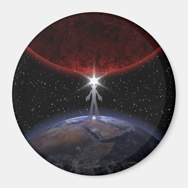 Alien bland planeterna magnet (Framsidan)