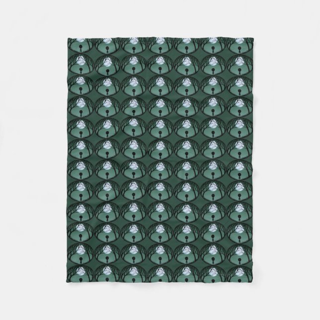 Alien Blanket Cute Alien Grått Art Fleece Blanket (Framsidan)