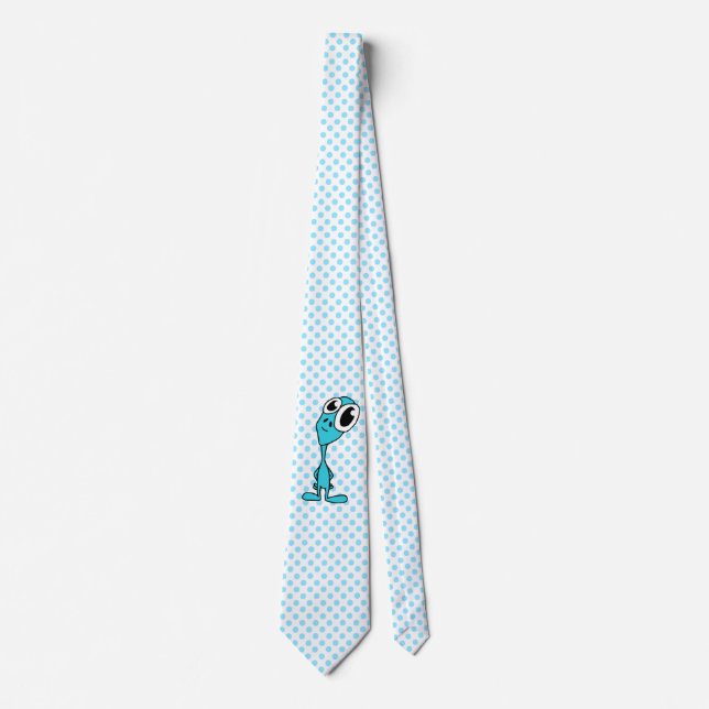 Alien Blue Polka Dot Neck Tie Slips (Framsida)