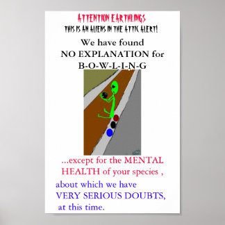 Alien Bowling Alley från konstnären Wendy Bridges Poster