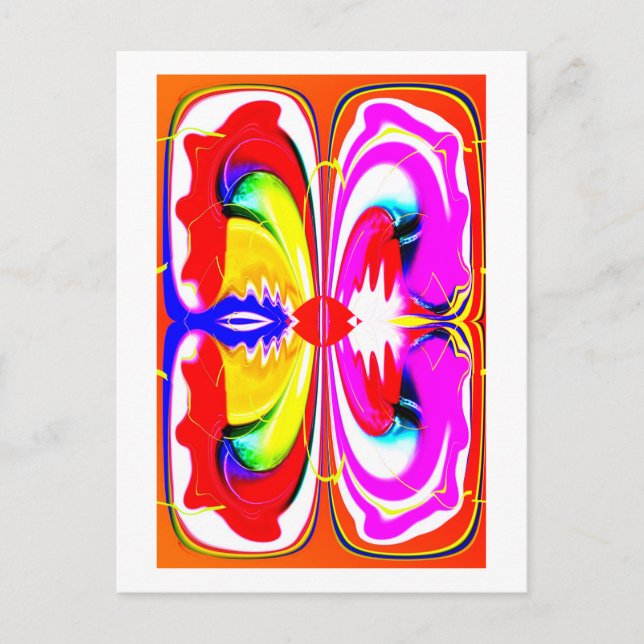 Alien butterfly art vykort (Framsida)