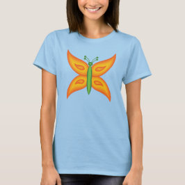 Alien Butterfly Damt-shirt T Shirt