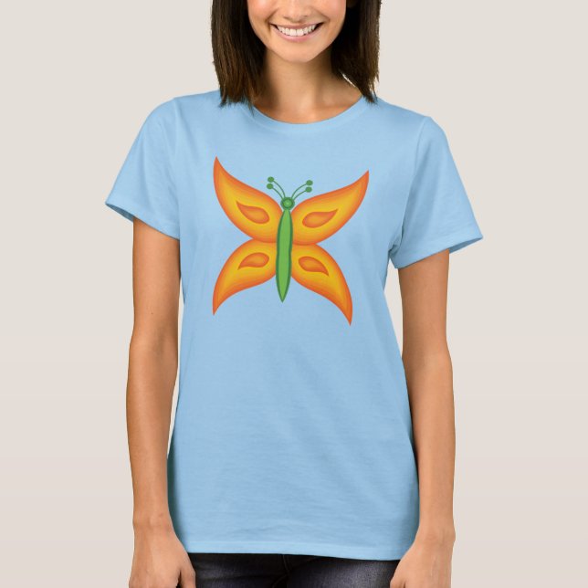 Alien Butterfly Damt-shirt T Shirt (Framsida)