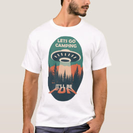 Alien Camping Roligt T Shirt