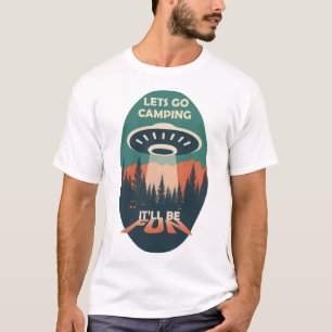 Alien Camping Roligt T Shirt