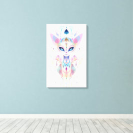 Alien cat ansikte tryckt canvass canvastryck