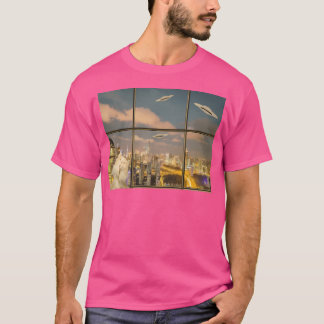 Alien Cat Chronicles Selfie and Ufo T Shirt