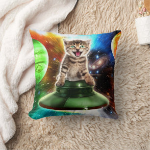 Alien cat in the ufo saucer kudde