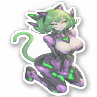 Alien Catgirl 1 Klistermärken