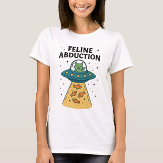 Alien Cats - Funny Kattdjur Abduction T-Shirt