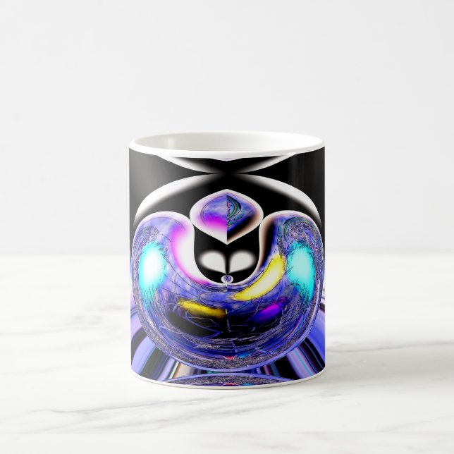 Alien celestial cat art kaffemugg (Center)