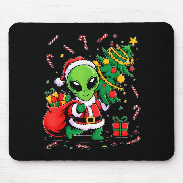 Alien Christmas Tree Lights Xmas Funny Alien  Musmatta (Framsidan)