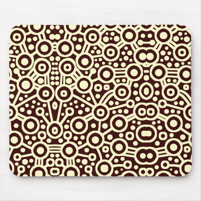 Alien Circuit II - Cream on Mörk Brown Musmatta (Framsidan)