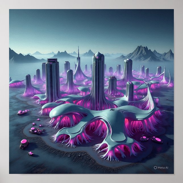 Alien City Architecture Poster (Framsidan)