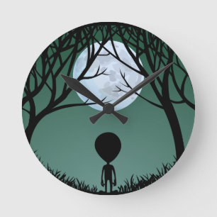 Alien Clock E.T. Gift Alien Decor & Keepsakes Rund Klocka