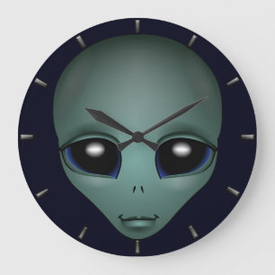 Alien Clock ET Gift Alien Decor Alien Gifts Stor Klocka
