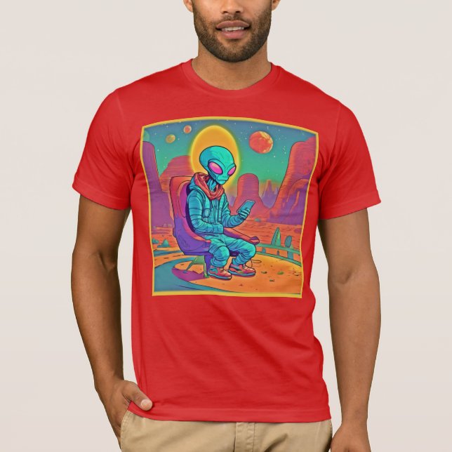Alien Coolness Unlezed T Shirt (Framsida)