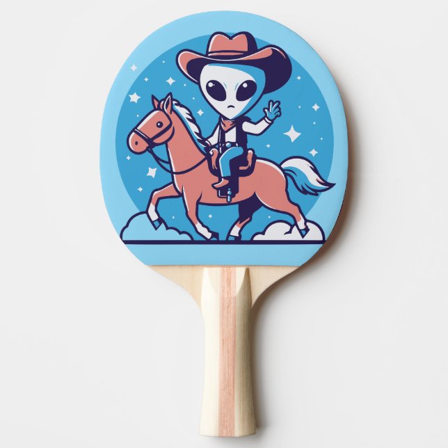 ALIEN COWBOY FUNNY Ping Pong Paddle Pingisracket (Framsidan)