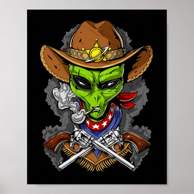 Alien Cowboy Poster (Framsidan)