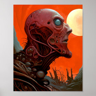Alien Creater Sci-fi Horror Art Poster